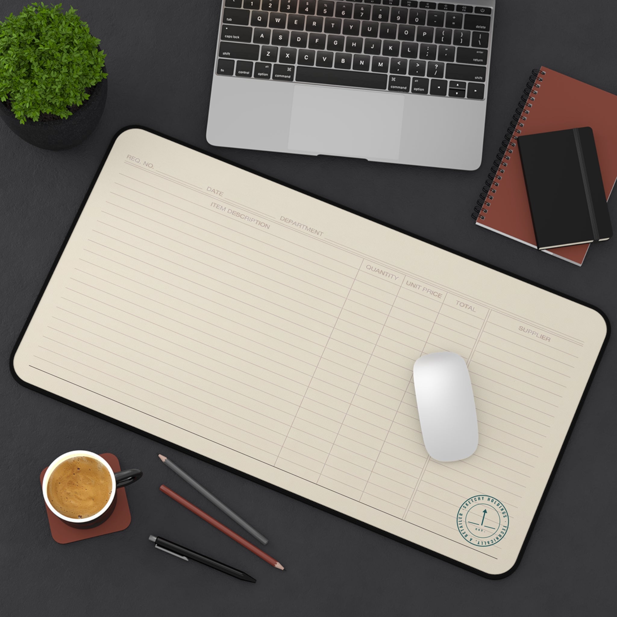 MAT, DESK, LEDGER-RULED — STANDARD ISSUE