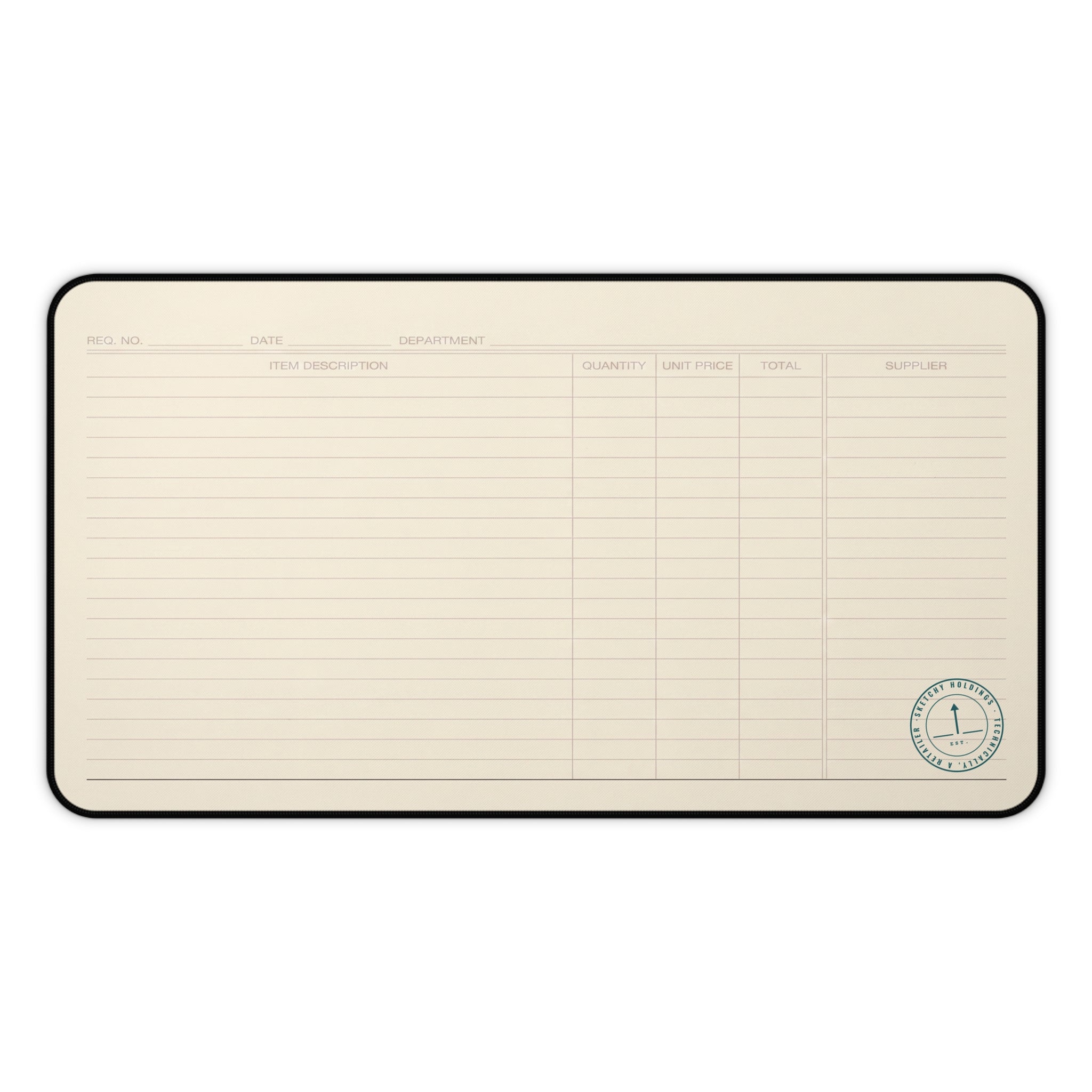 MAT, DESK, LEDGER-RULED — STANDARD ISSUE