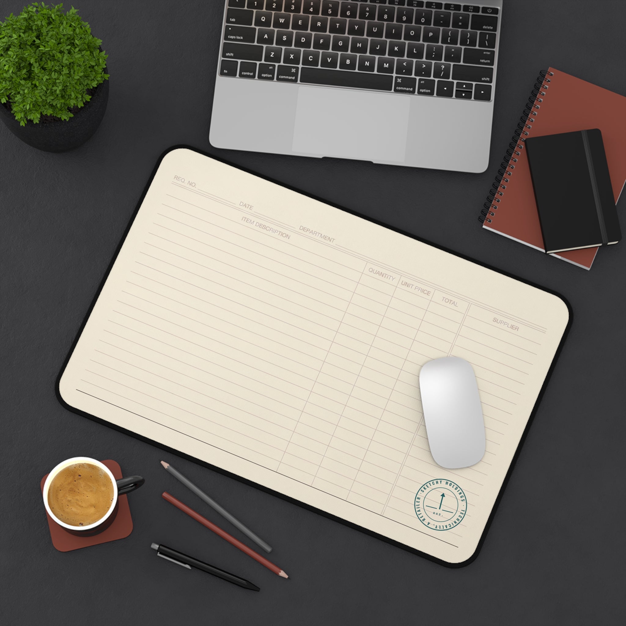 MAT, DESK, LEDGER-RULED — STANDARD ISSUE
