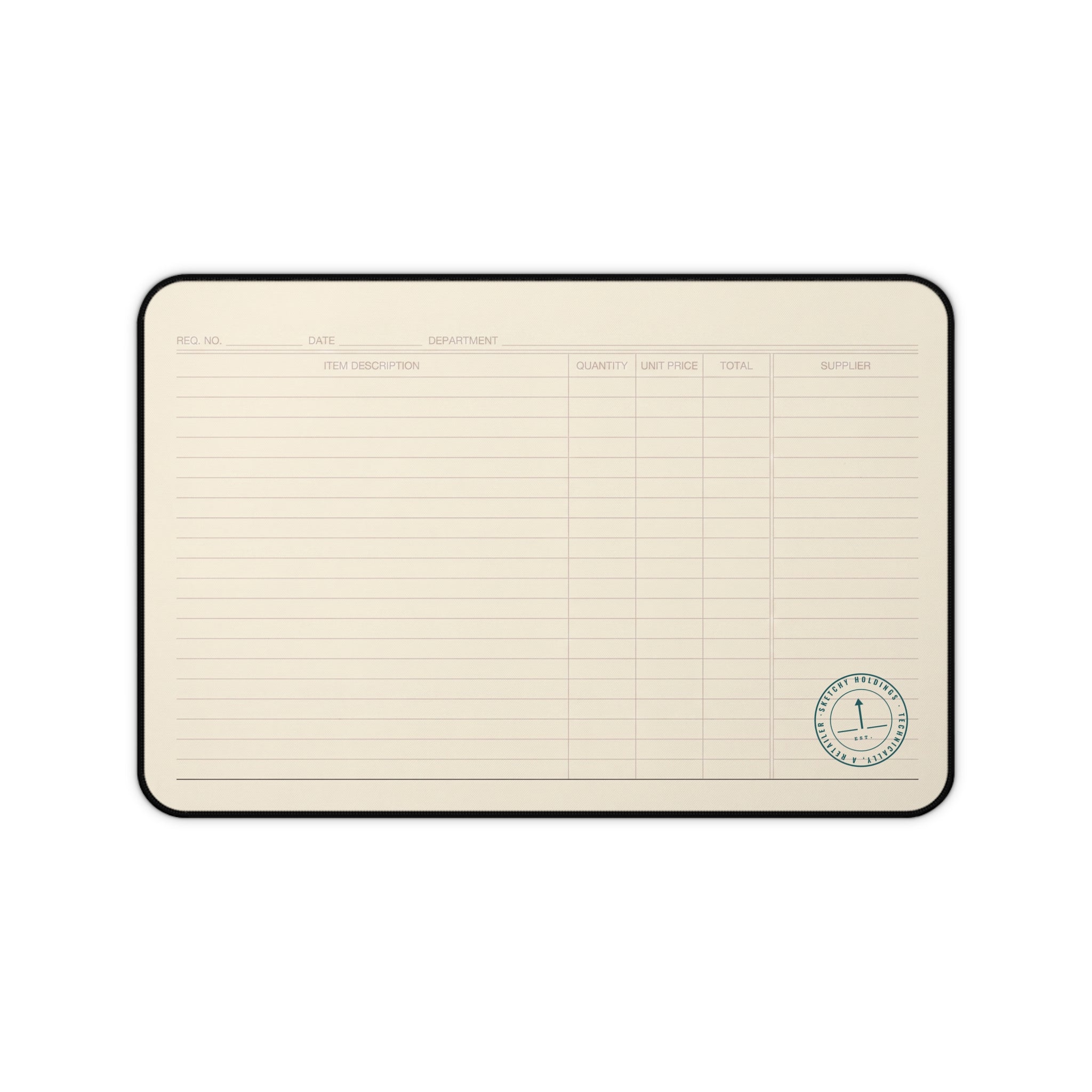 MAT, DESK, LEDGER-RULED — STANDARD ISSUE