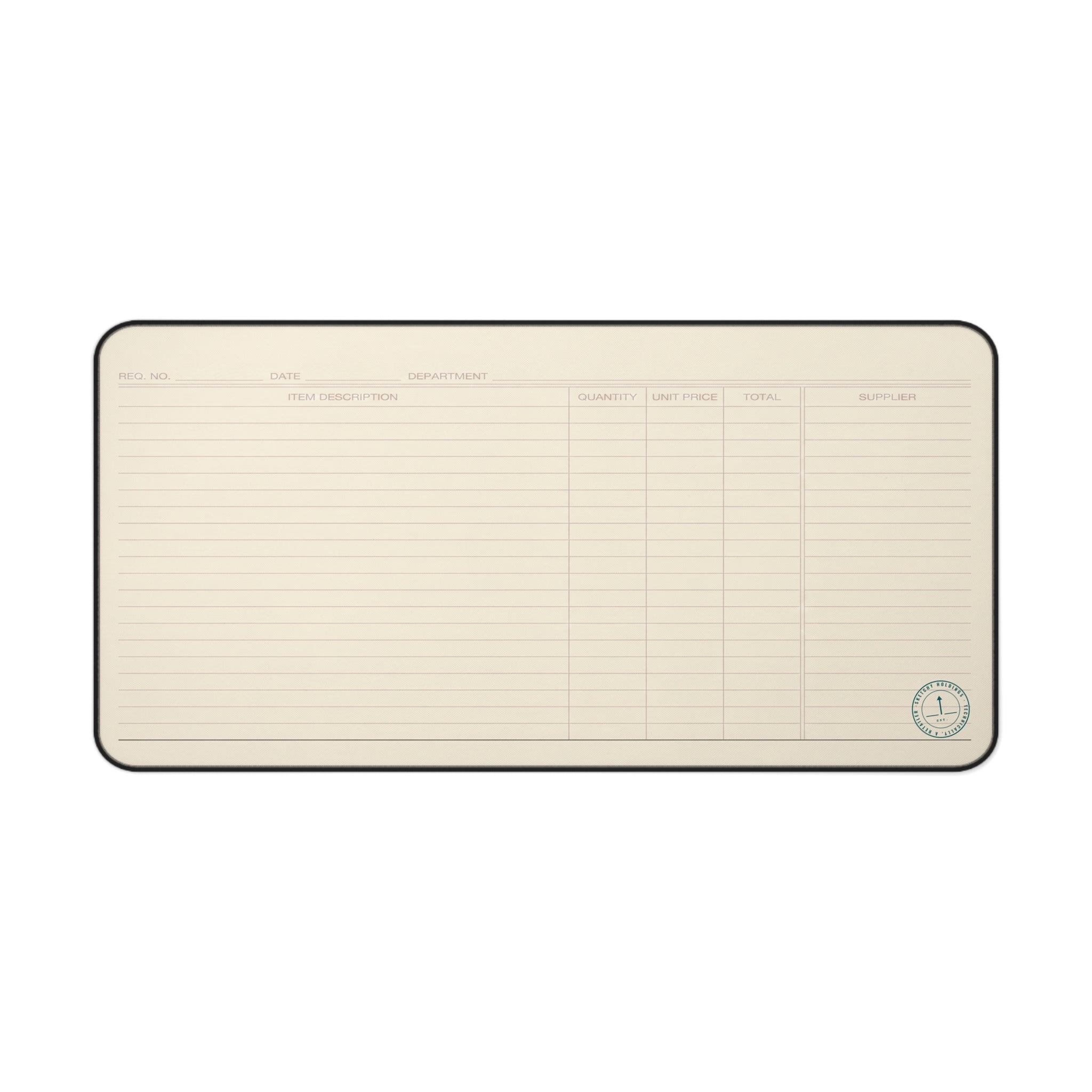 MAT, DESK, LEDGER-RULED — STANDARD ISSUE